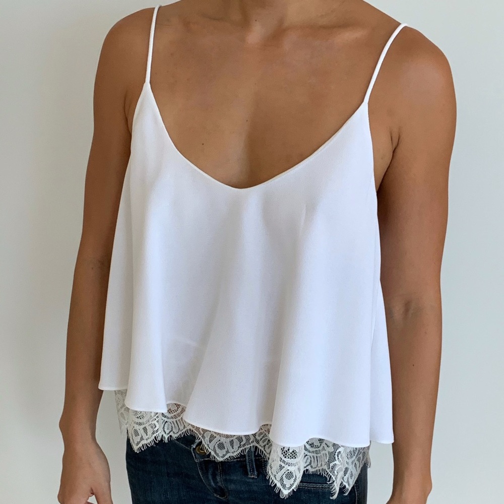 Zara White Lace Tank S